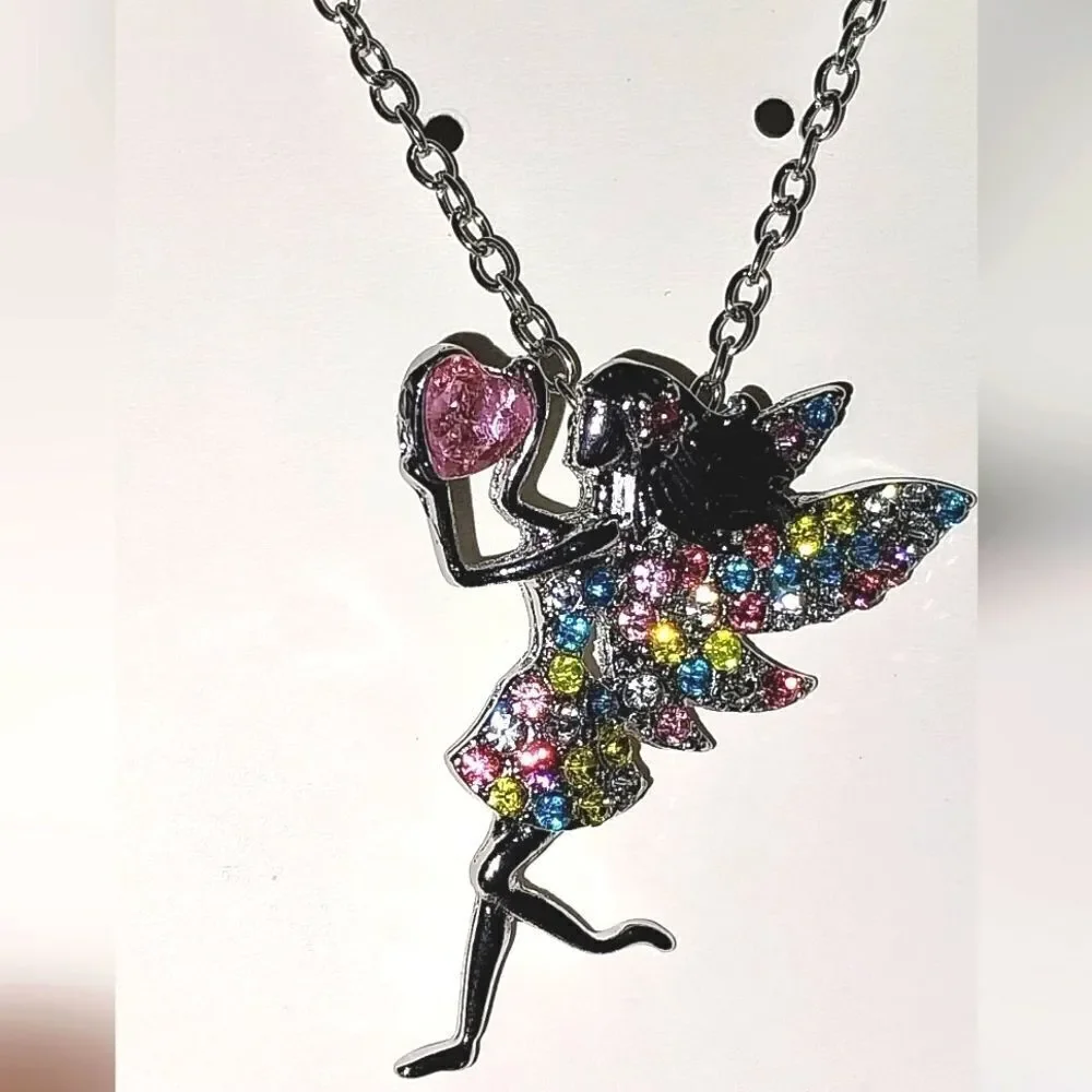 Stunning Fairy Rhinestones Necklace For Adults And Kids